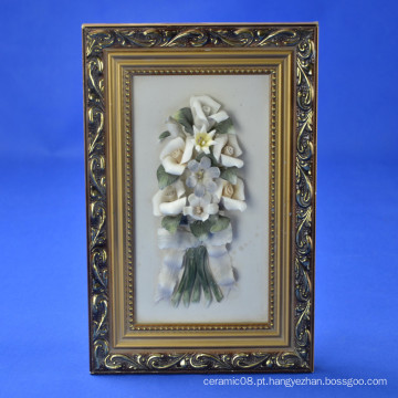 Home Pendurado Decoração Flor Quadro Artesanato Cerâmica